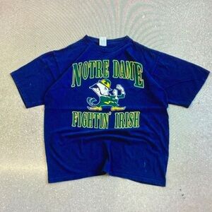 Notre Dame Men's Short Sleeve Blue Tee